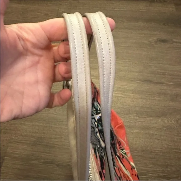 Coach Poppy Coral Floral Sequin Glam Canvas Shoulder Bag EUC - Picture 9 of 16